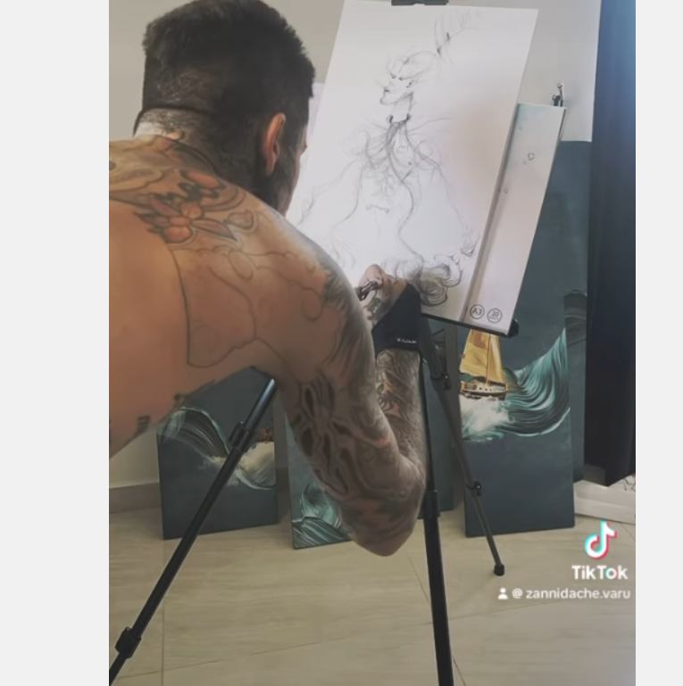 Cât costă un tablou desenat de Zannidache, câștigătorul Survivor All Stars. Fanii de pe TikTok l-au felicitat imediat. „Talent, nu glumă!”