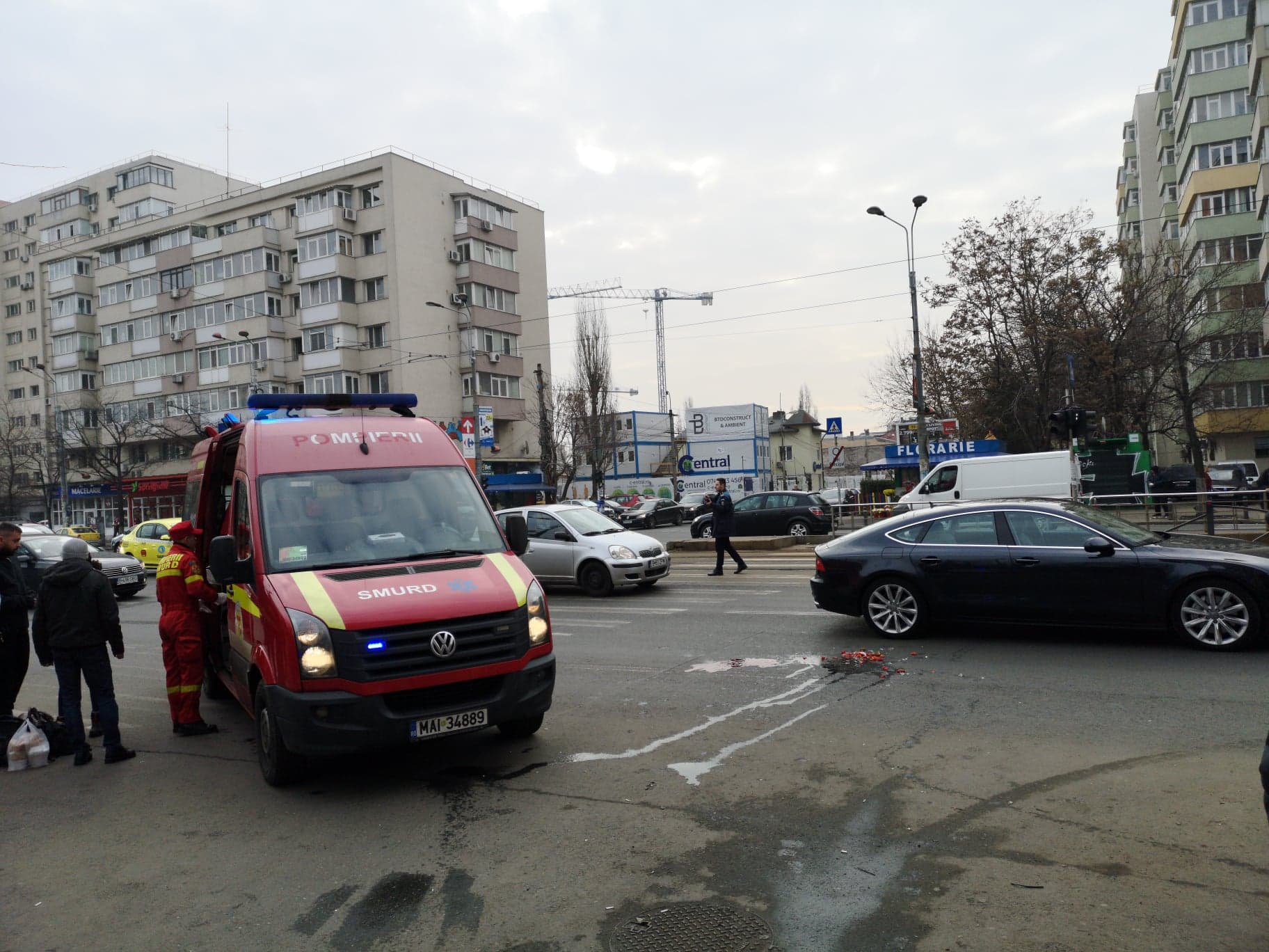 Accident pe trecerea de pietoni în zona Ștefan cel Mare din Capitală | FOTO