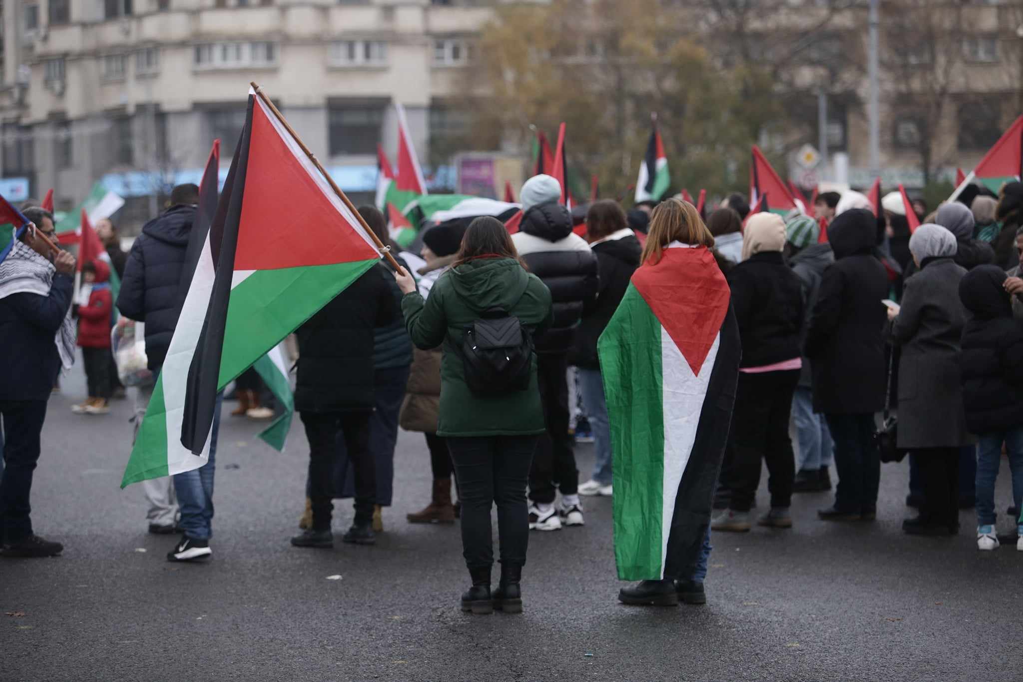 Un nou marș pentru susținerea Palestinei, în București. Organizatorii cer „oprirea genocidului" și salvarea copiilor din Fâșia Gaza | FOTO