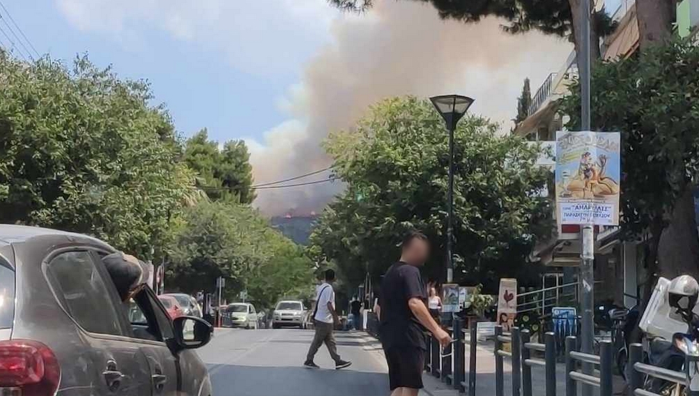 Nou incendiu de amploare în pădurile de lângă Atena. Intervin 100 de pompieri cu 25 de autospeciale și 16 aeronave de stingere