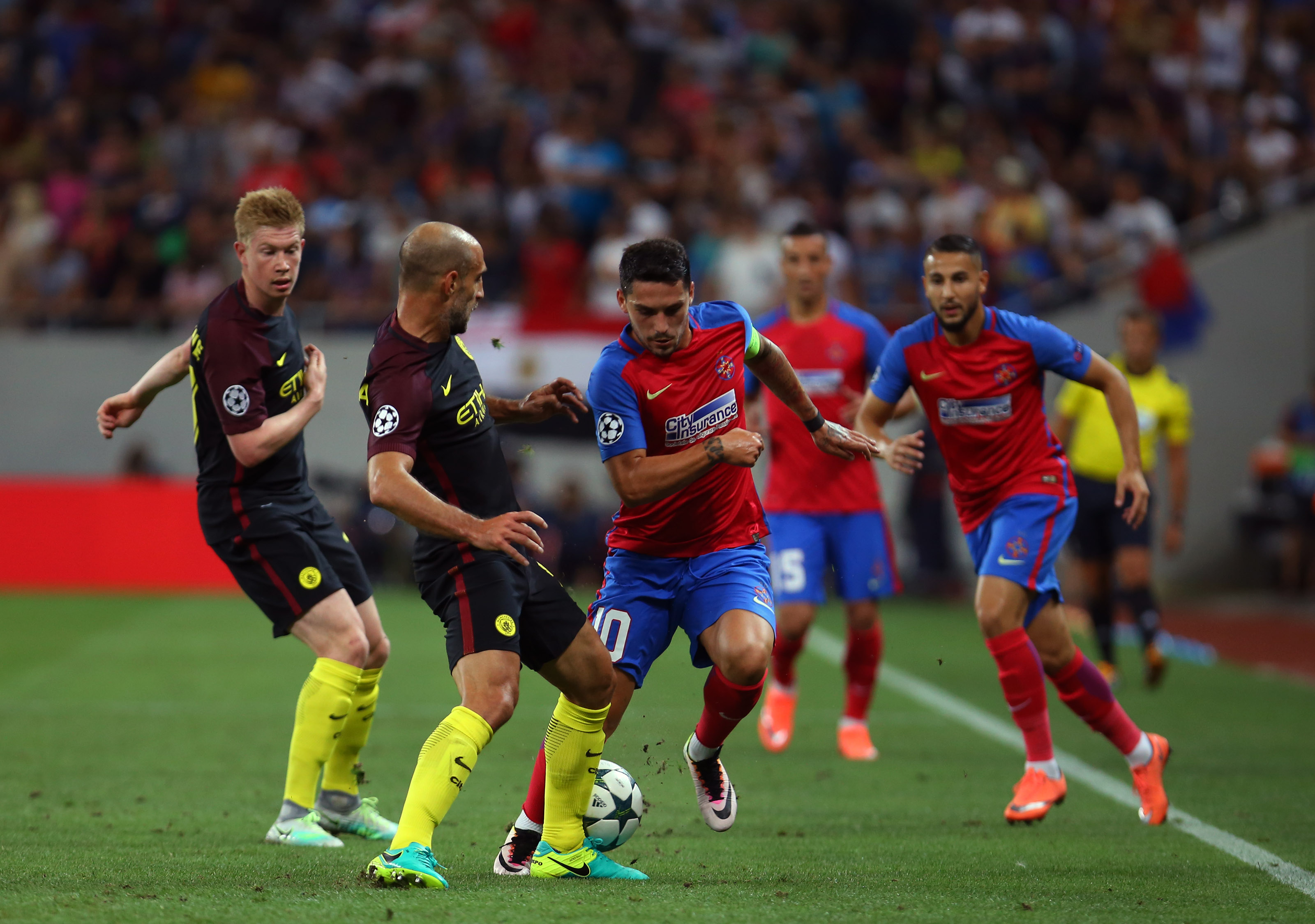 Steaua  - Manchester City 0-5. Liga Campionilor, play-off, prima manșă. Steaua, batjocorită de ”cetățeni” și de dinamoviști! / LIVE BLOG