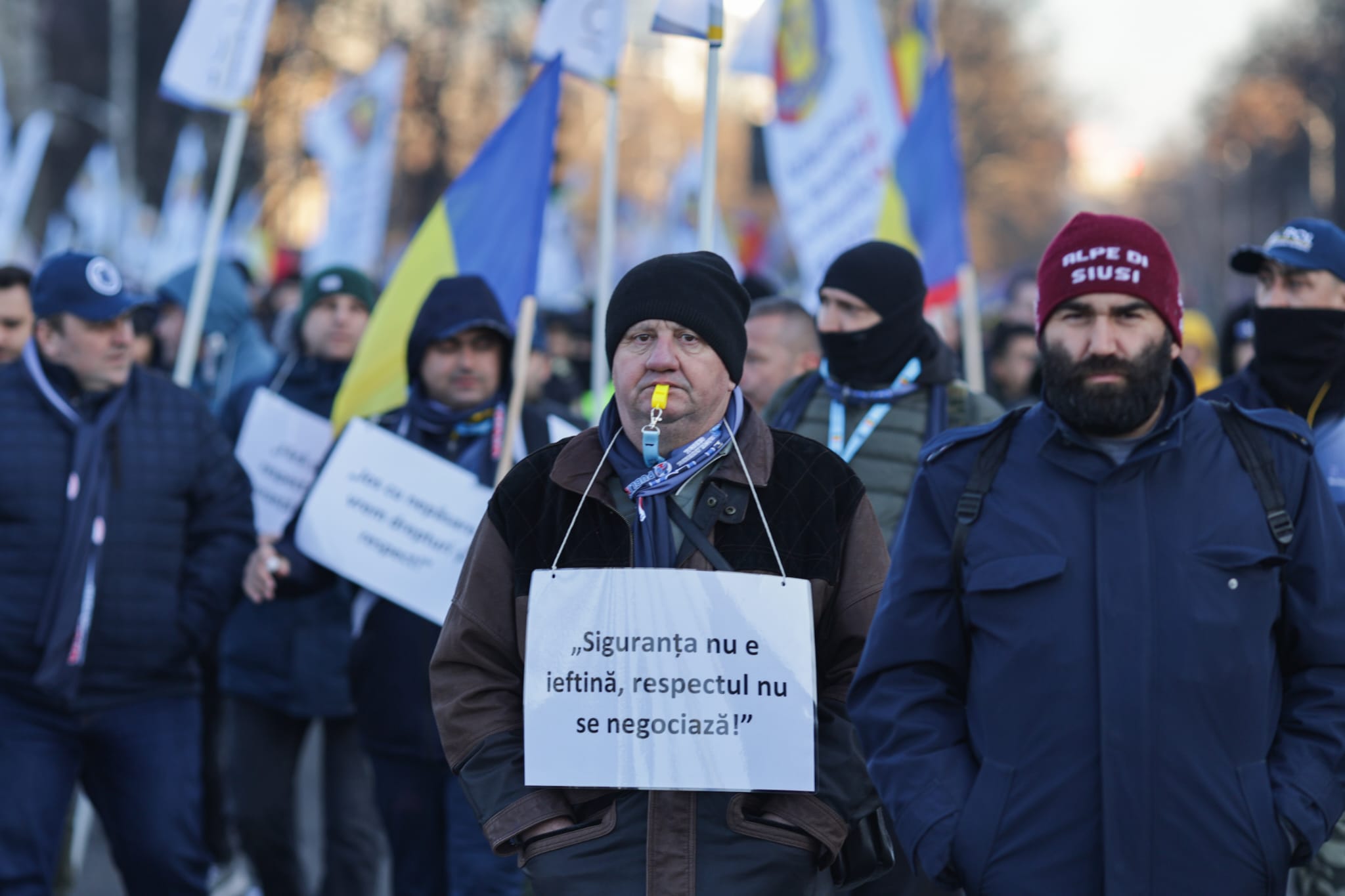 Protest masiv al sindicatelor din Apărare și Ordine Publică în București