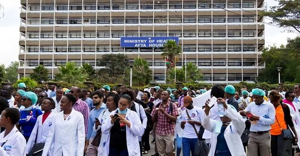 Medical interns in a previous go slow