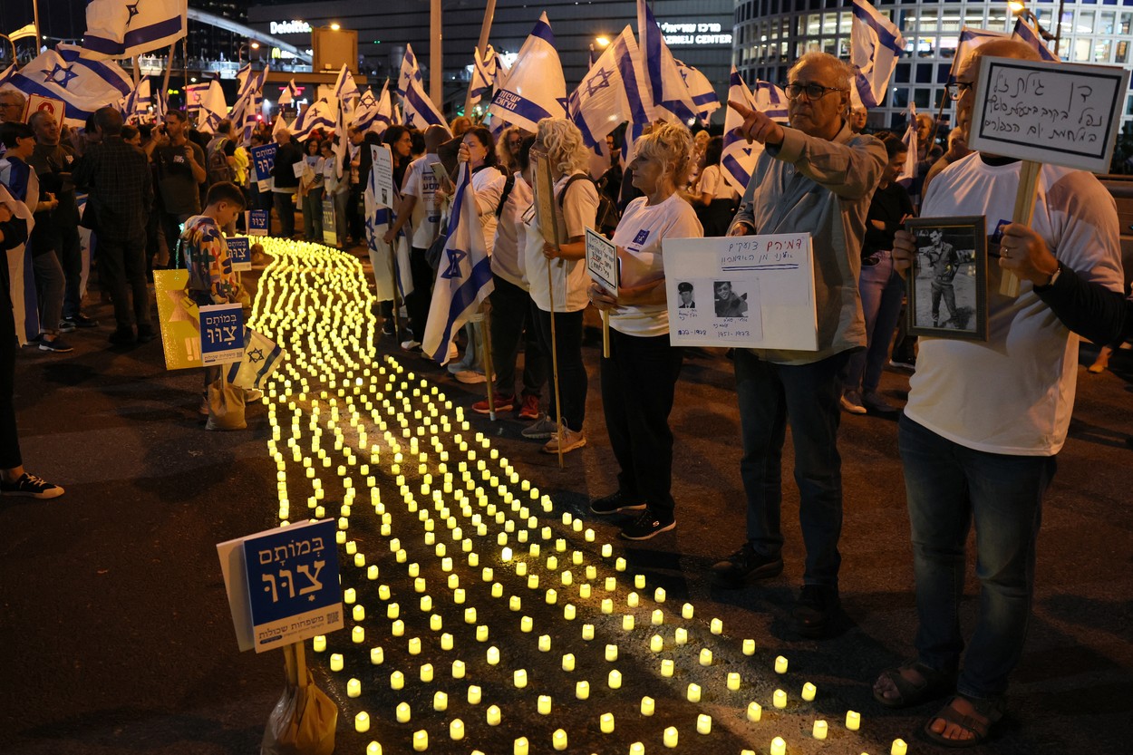 Un nou protest masiv în Israel, pentru a 16-a săptămână la rând. Zeci de mii de oameni contestă reforma justiției și guvernul lui Netanyahu