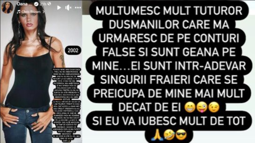 Oana Zăvoranu a răbufnit pe Instagram. Ce a deranjat-o: „Singurii fraieri care se preocupă mai mult de mine decât de ei”