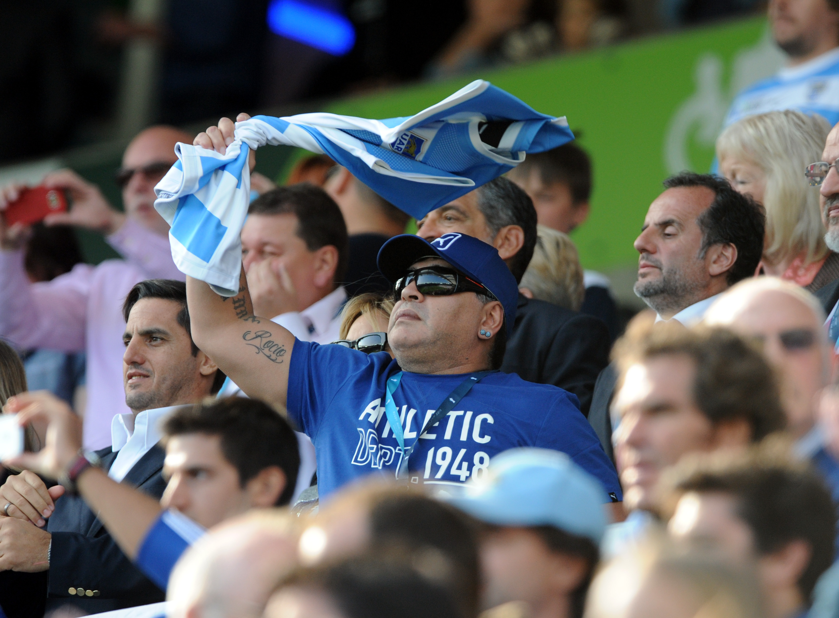 Maradona s-a manifestat ca un ultras la Cupa Mondială de rugby!