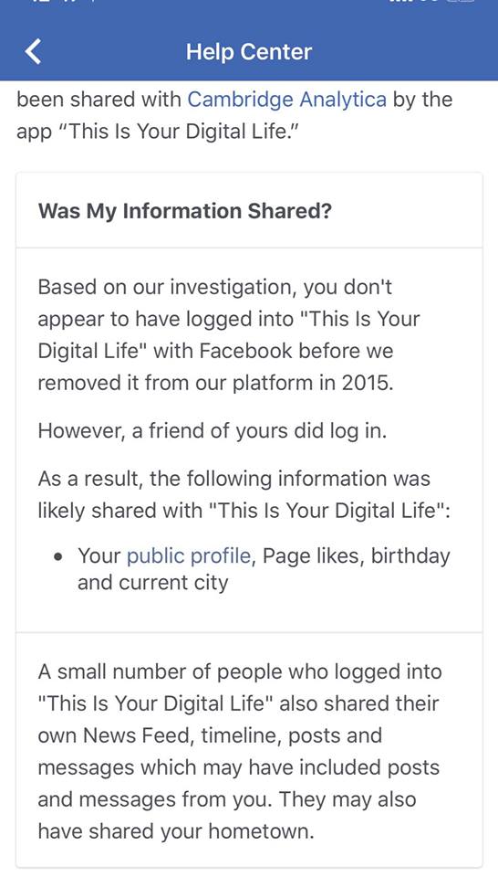 Ce mesaj trimite Facebook românilor cu date furate de Cambridge Analytica