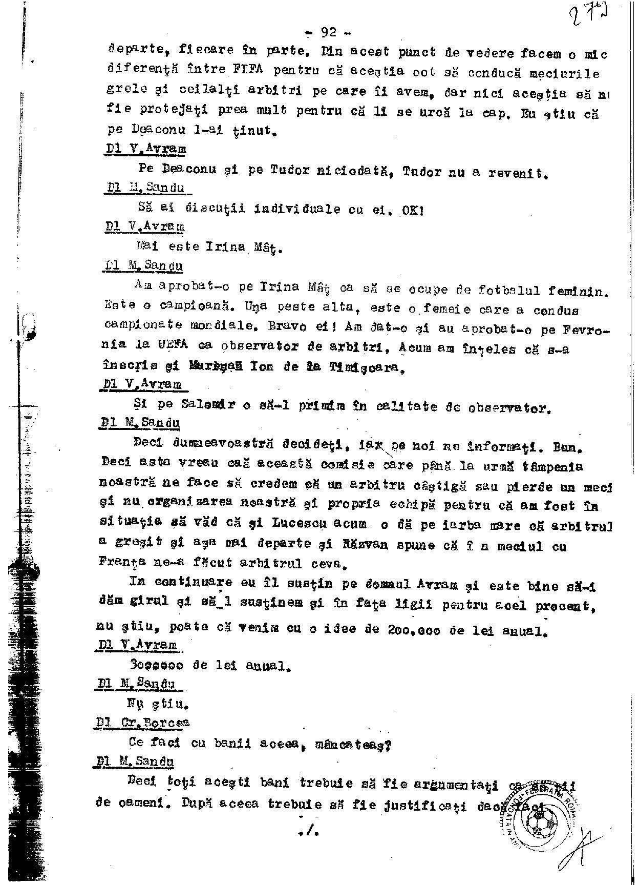 Stenogramă-bombă! Mircea Sandu l-a acuzat într-un CEx din 2011 pe un fost șef al arbitrilor că joacă la pariuri. Reacția celui vizat / EXCLUSIV