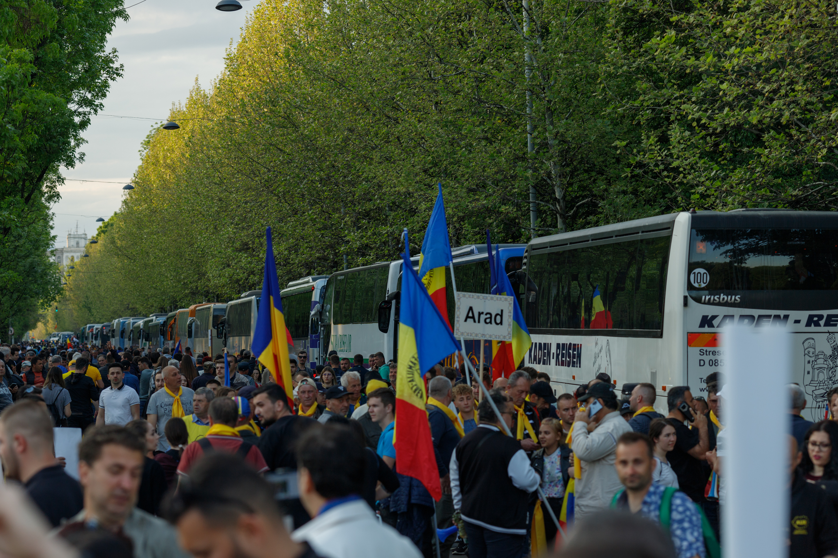 REPORTAJ. Am mers patru ore alături de protestatarii AUR. Ce i-a motivat să vină de la sute de km distanță la chemarea singurului lider de partid din România care e pomenit de susținători pe numele mic: „George”