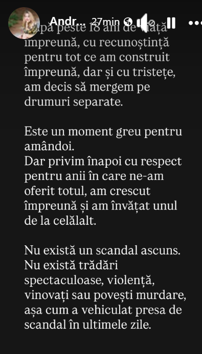 Adevăratul motiv pentru care Andreea și Cabral Ibacka au divorțat după 15 ani de relație. „Asta e partea cea mai tristă. Ani mulți am fost bine”