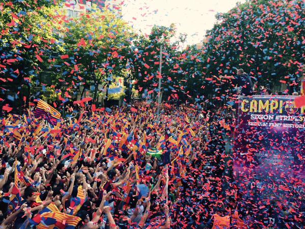 Fiestă în Barcelona. Campionii Europei au sărbătorit TRIPLA / FOTO&VIDEO