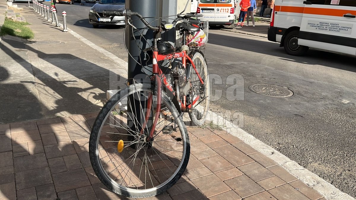 O mașină de poliţie aflată în misiune, implicată într-un accident rutier în Constanța. Un polițist a fost rănit