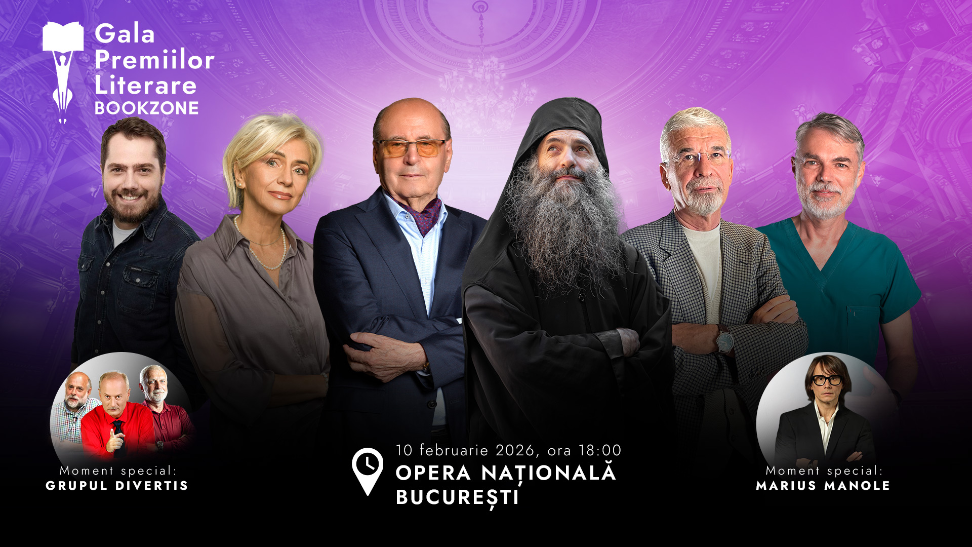 Părintele Pimen Vlad, doctorul Mihai Craiu și profesorul Constantin Dulcan urcă pe aceeași scenă. Ce vor face pe 10 februarie 2026 la Opera Națională București