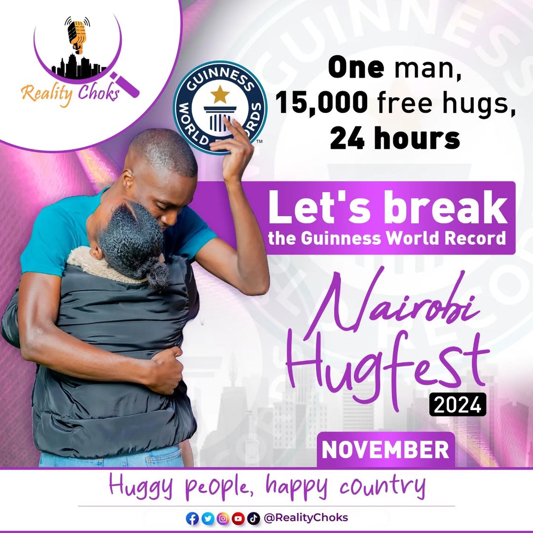 George Achoka: Kenyan man on mission to break Guinness World Record for most number of hugs by an individual in 24 hours