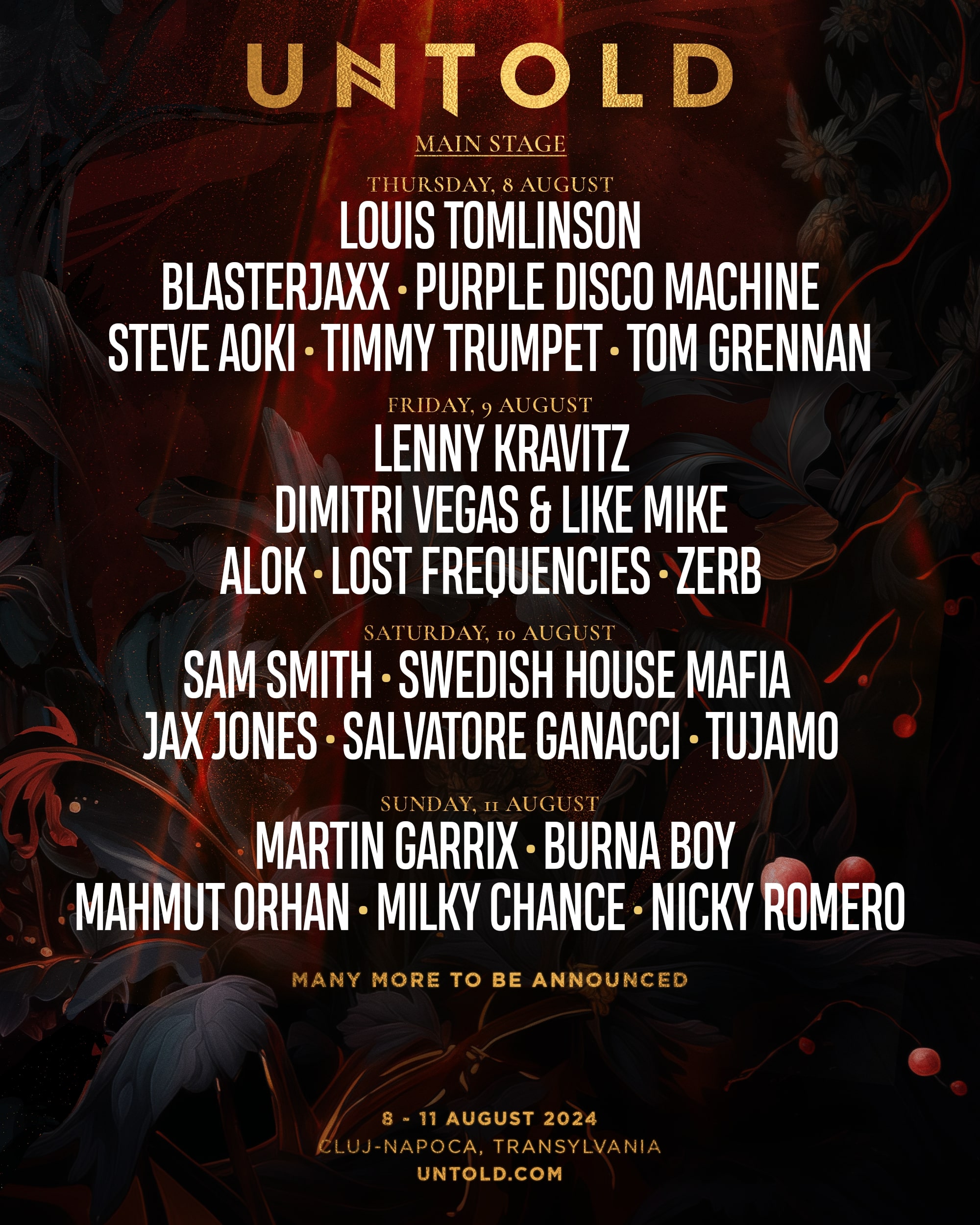 Programul pe zile la UNTOLD 2024. Lenny Kravits va urca pe scena principală vineri, 9 august. Când face show Sam Smith