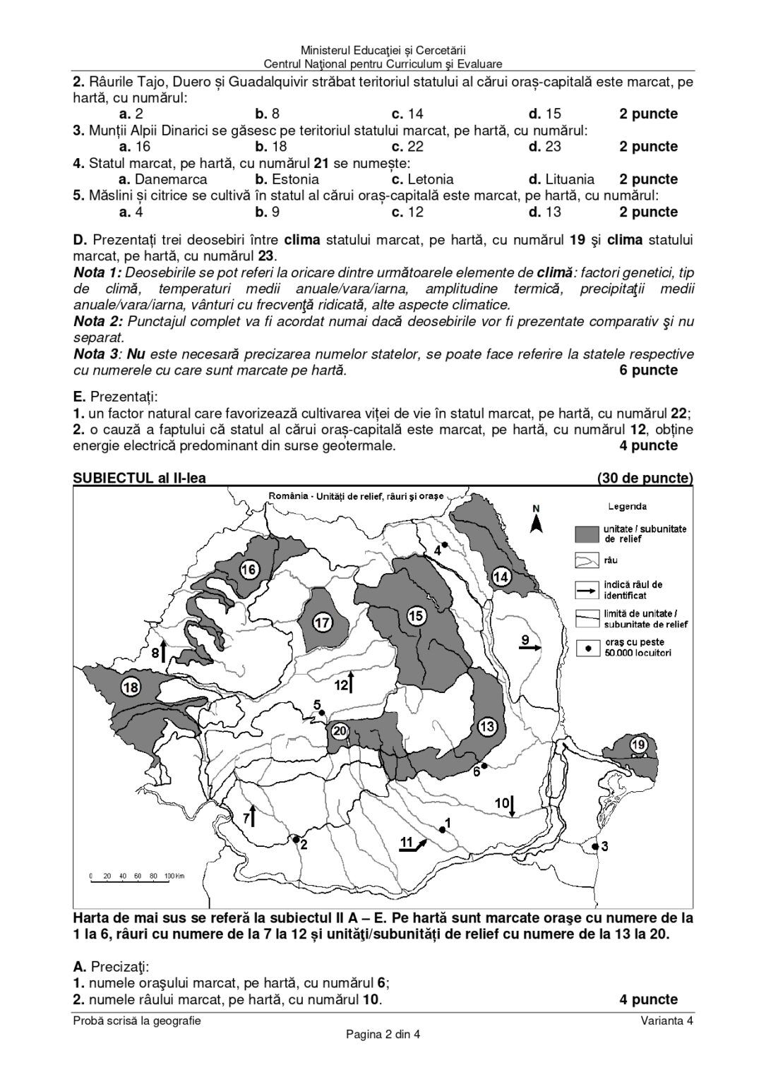 Proba la alegere a profilului la Bac 2025, sesiunea de toamnă. Subiectele la proba la alegere
