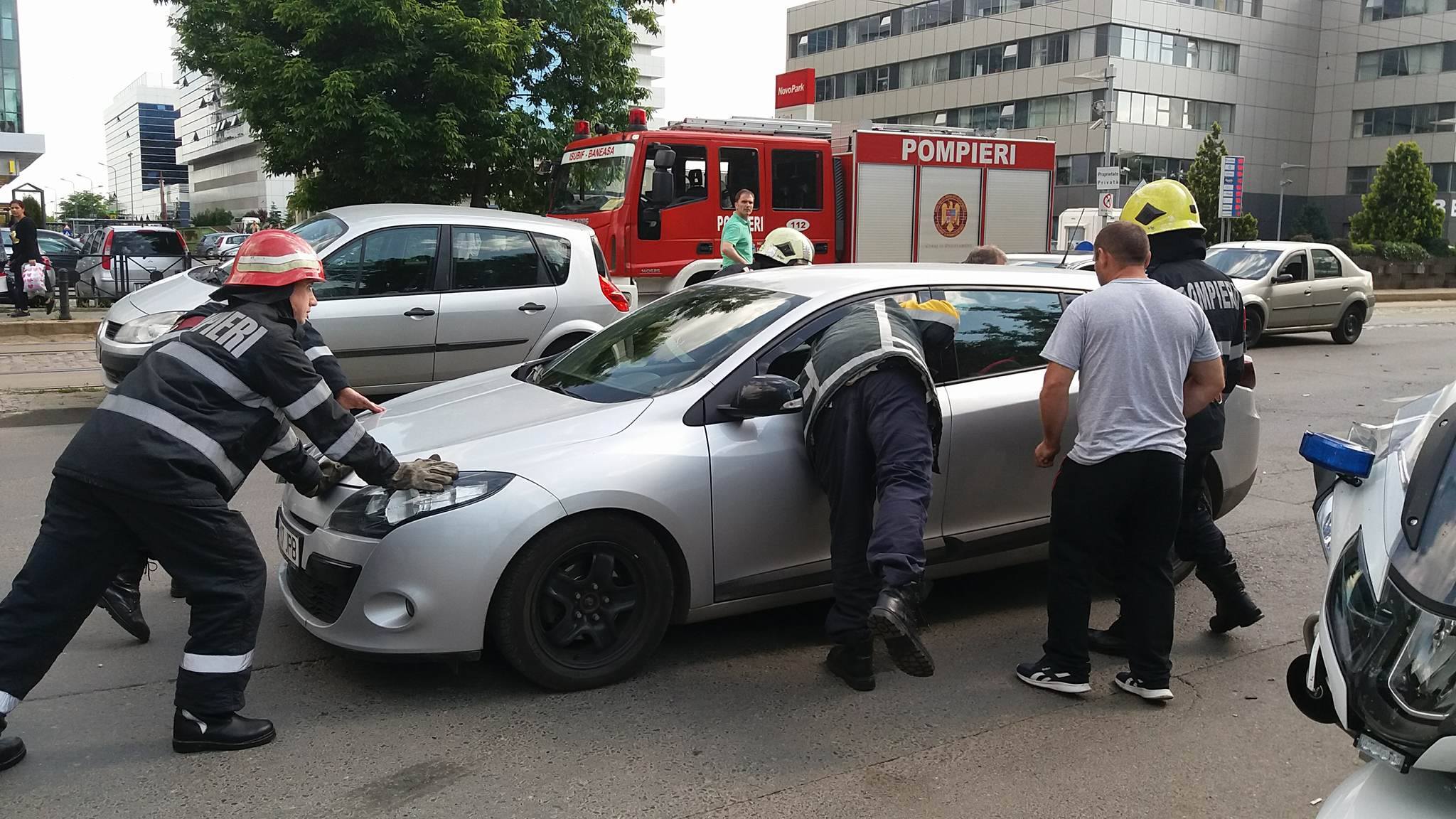 Accident în nordul Capitalei. Se circulă pe un singur fir în zona Pipera / FOTO