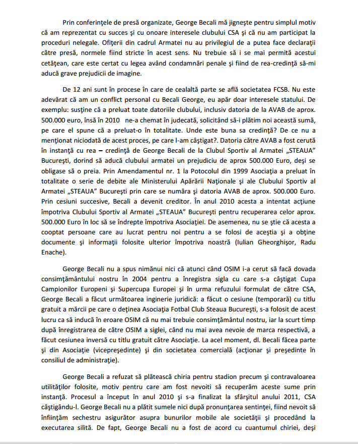 Acuzat de Becali că e omul fostului ministru de interne, Gabi Oprea, juristul CSA Steaua atacă: ”FRF trebuie să retrogradeze echipa”. Reacția lui Gigi: ”Schimb numele echipei în Soarele București!”