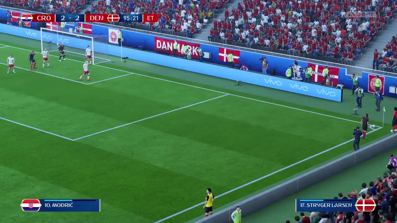 VIDEO: Simulácia MS vo futbale 2018: Osemfinále Chorvátsko - Dánsko