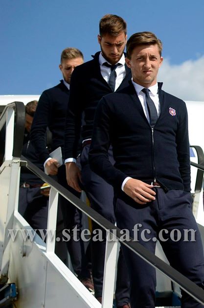 GALERIE FOTO / Steliştii au ajuns la locul faptei pentru derby-ul cu Dinamo Kiev