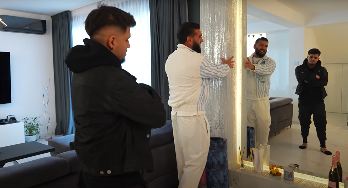 Imagini din vila de lux a lui Babasha. A cumpărat-o de la Dorian Popa, în Hâtz Residence: Peretele dintre baie și dormitor e din sticlă