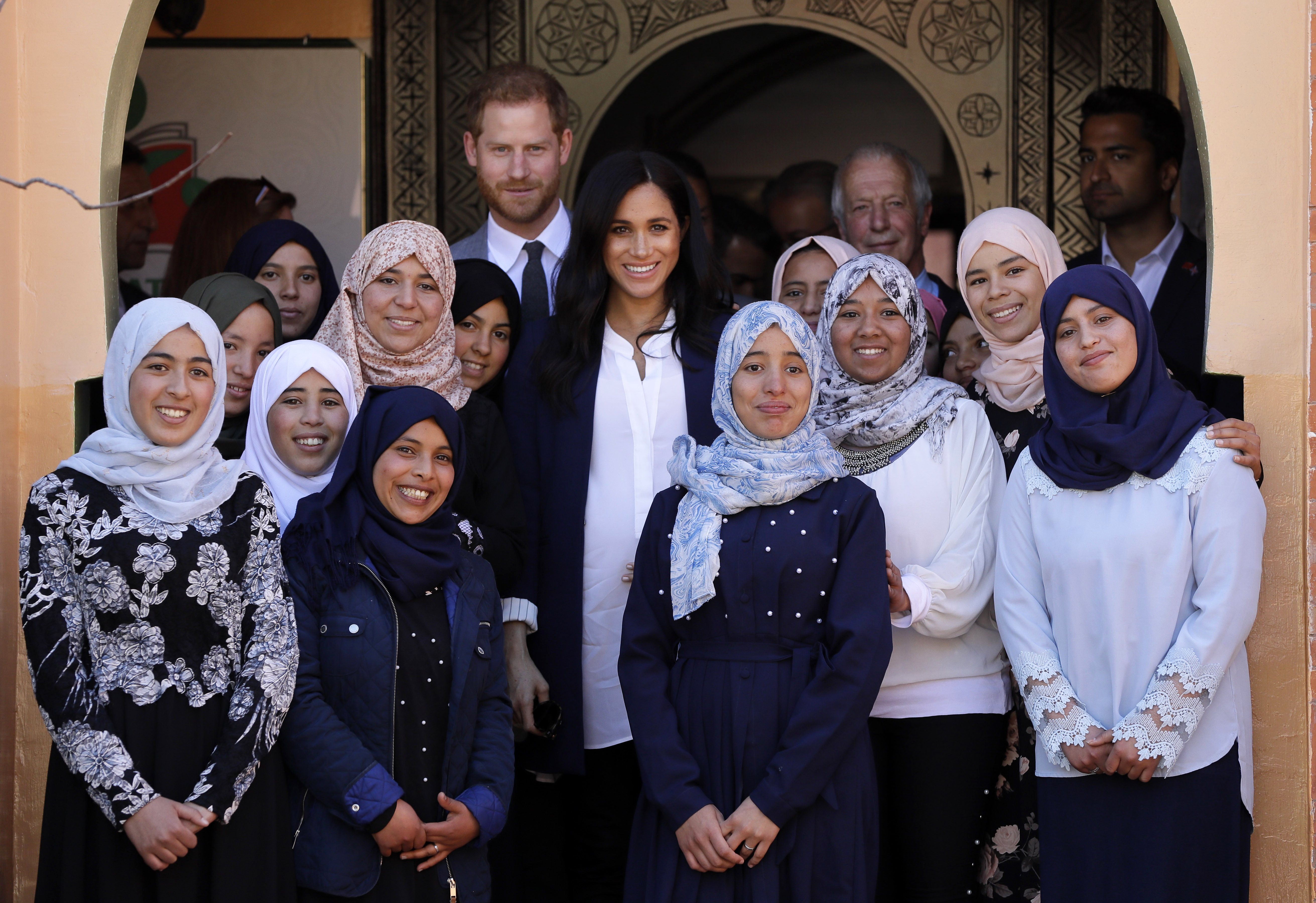 FOTO | Meghan Markle, la ultima vizită oficială din străinătate, înainte să nască. Ducii de Sussex sunt în Maroc