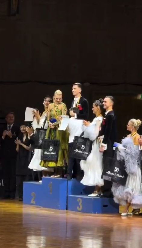 Rareș Cojoc, imagini emoționante la German Open Championships. Dansatorul a fost îmbrățișat pe podium de fiul său