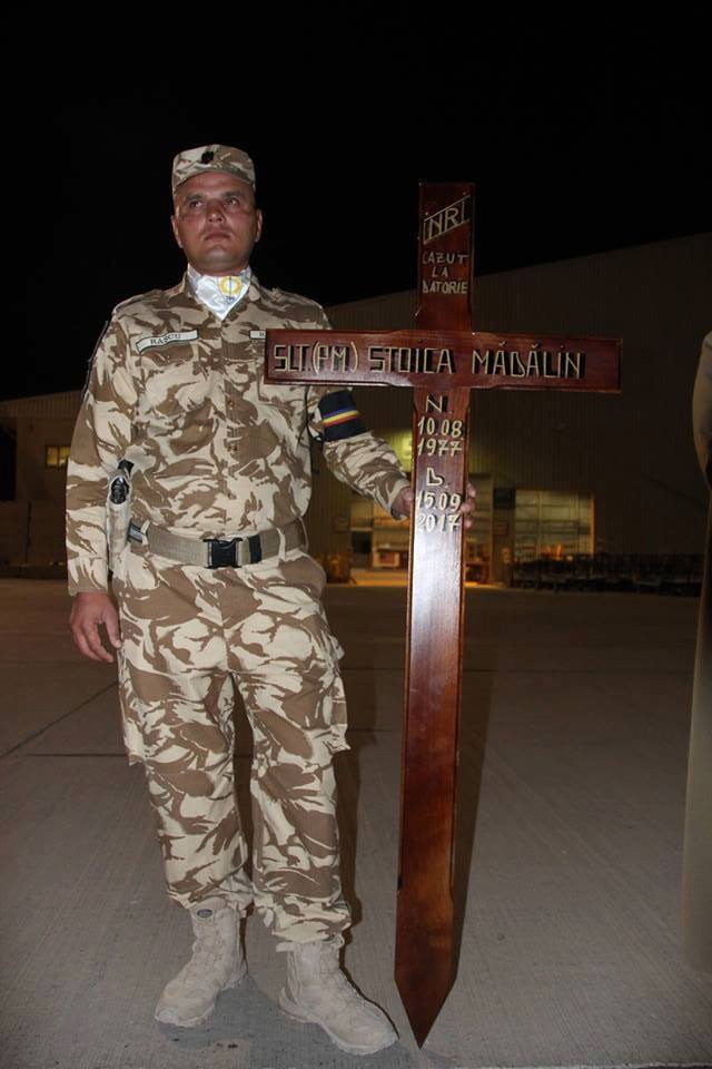 FOTO&VIDEO/ Trupul militarului buzoian Mădălin Stoica, mort în atacul cu maşină capcană din Afganistan, va fi repatriat luni
