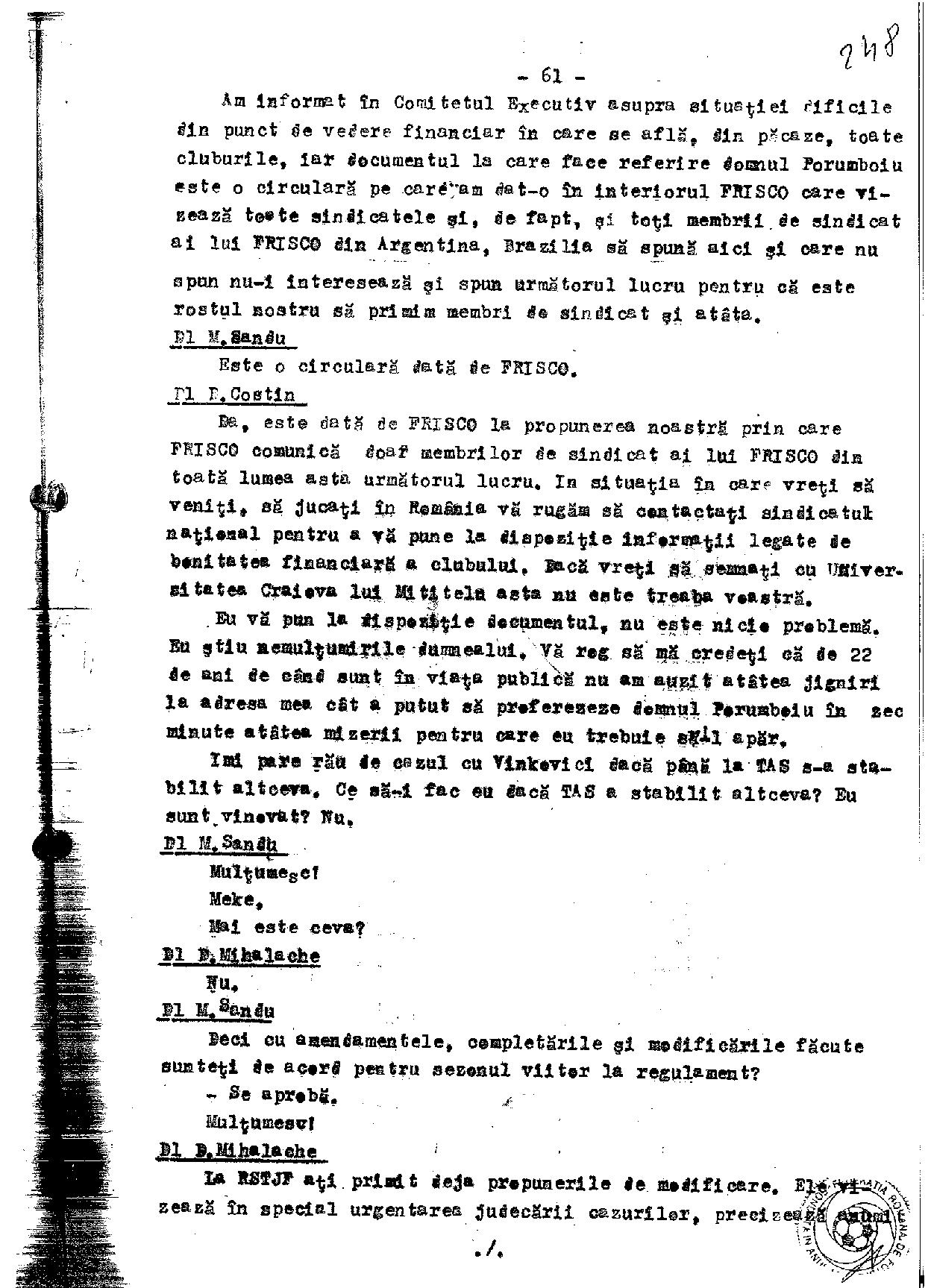 Stenogramă-bombă! Mircea Sandu l-a acuzat într-un CEx din 2011 pe un fost șef al arbitrilor că joacă la pariuri. Reacția celui vizat / EXCLUSIV