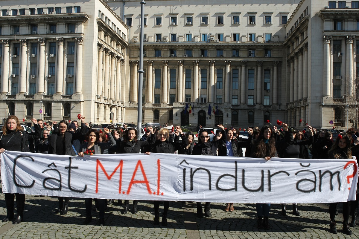 GALERIE FOTO| De Ziua Femeii, feministele au protestat în centrul Bucureștiului