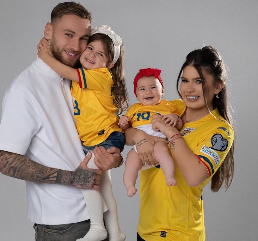 Mesajul transmis de Vanessa, soția lui Denis Drăguș, după ce fotbalistul a înscris golul decisiv în meciul Lituania - România: „Ești eroul nostru”