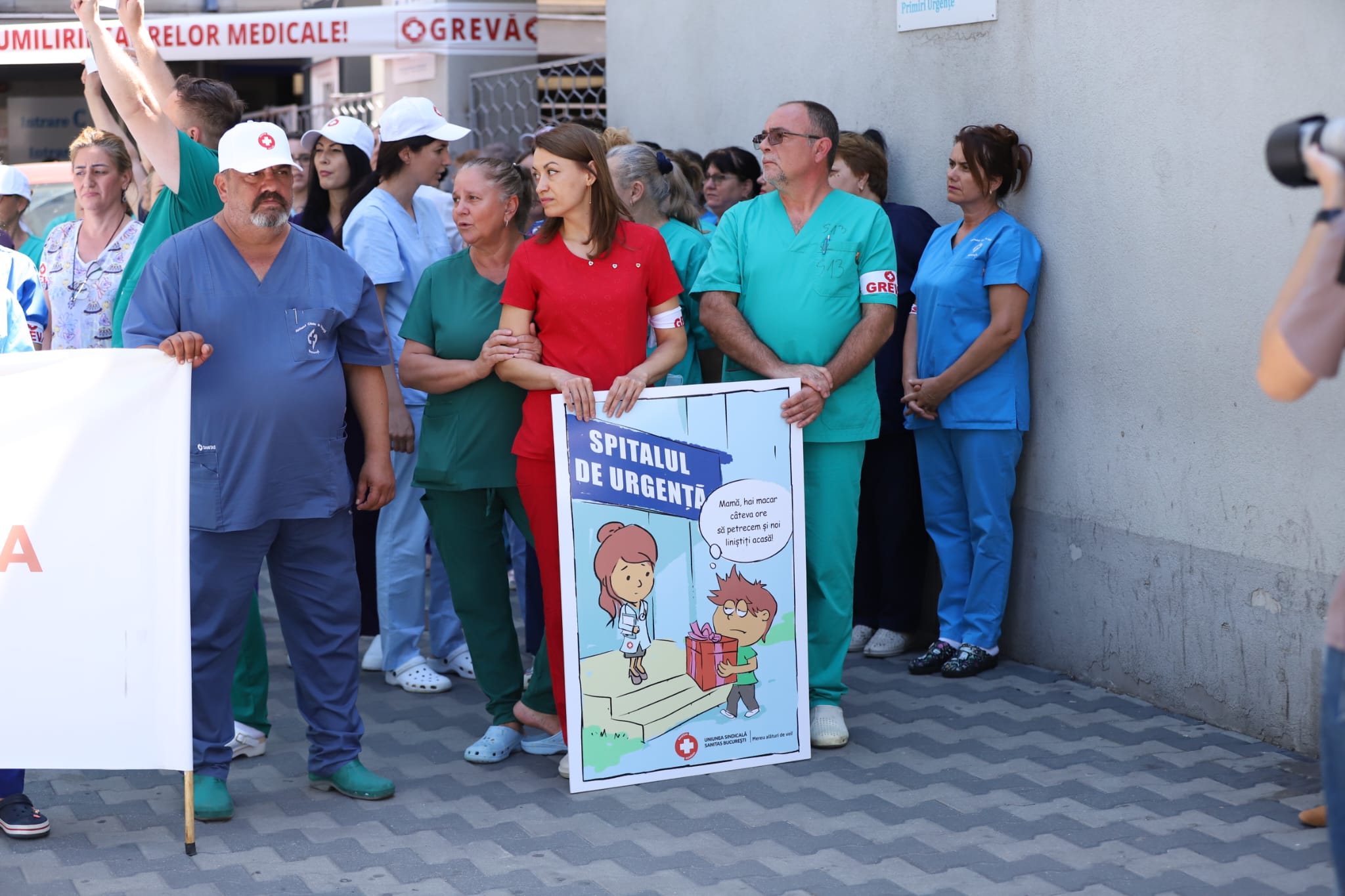 A doua zi de grevă generală în spitale. Sanitas respinge explicațiile Guvernului privind noua lege a salarizării