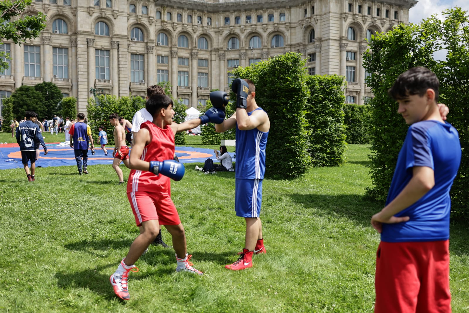 Copiii au cucerit curtea Parlamentului României: de la sport și antrenamente cu vedete la tehnică militară