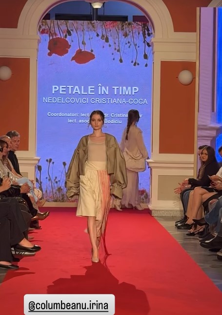 Irina Columbeanu calcă pe urmele mamei sale. Fiica lui Irinel și a Monicăi Gabor a defilat pe podium în Cluj