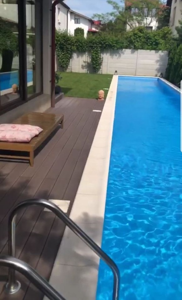 Imagini cu casa în care Ștefan Bănică și Lavinia Pîrva locuiesc. Au piscină și o curte impresionantă