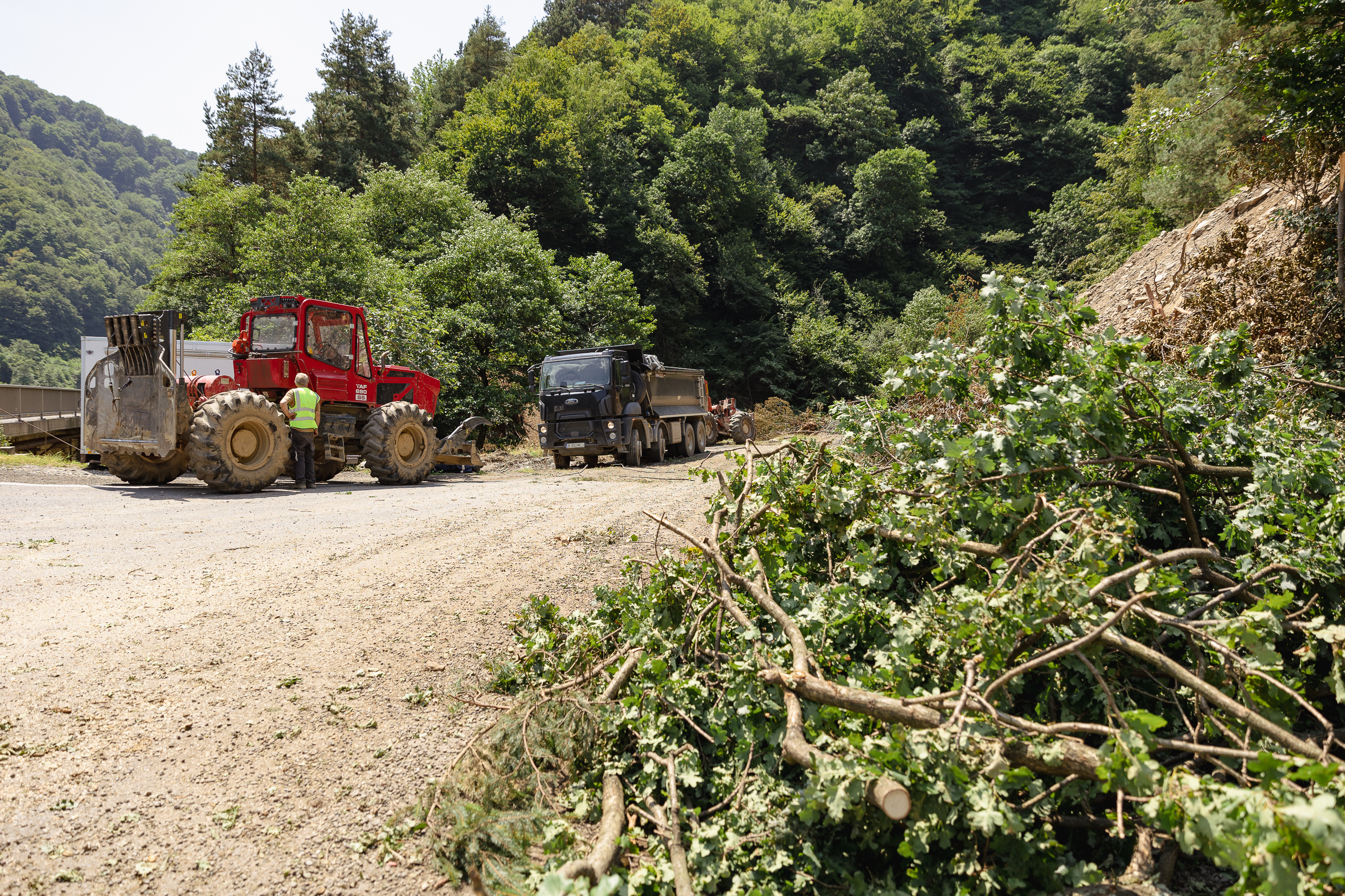 REPORTAJ Valea Oltului - viața după barieră. În lipsa traficului, natura își revine și nu prea, iar ministrul Grindeanu supraveghează cu drona progresul lucrărilor