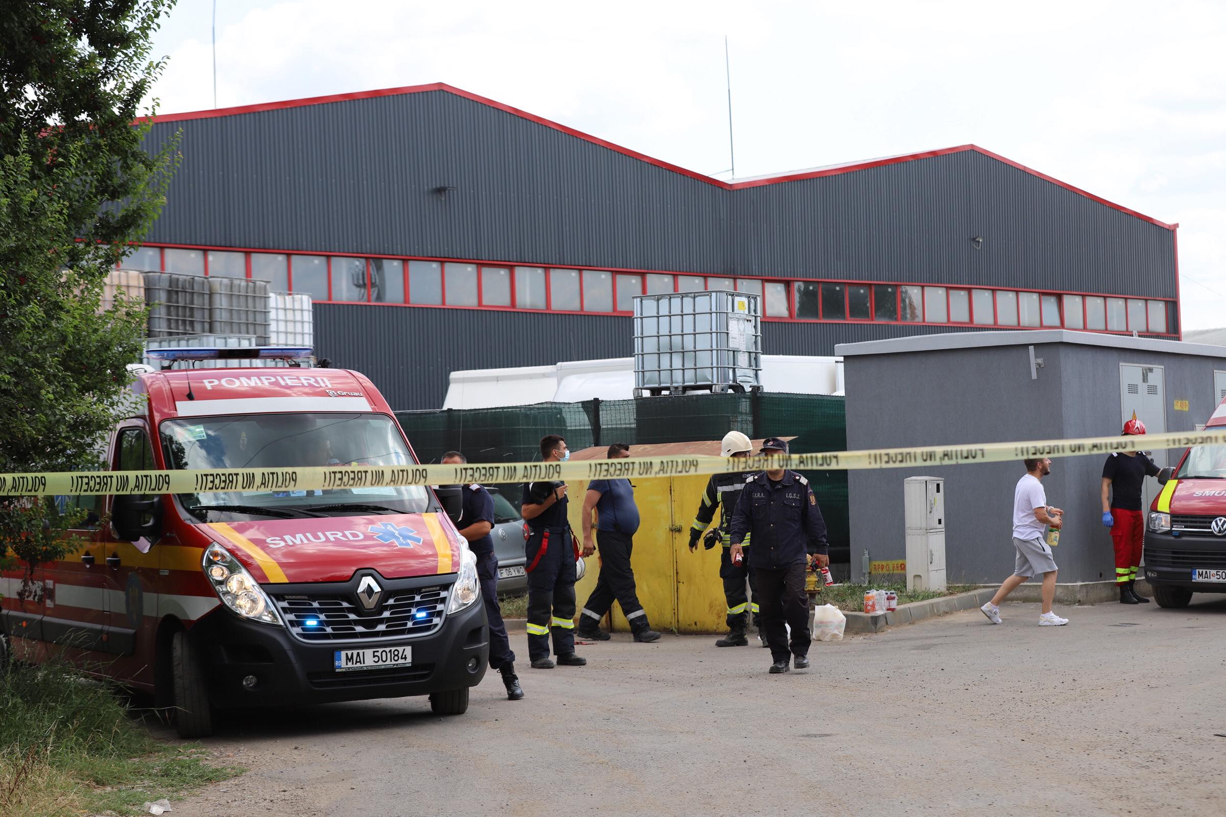 Explozie într-o hală de reciclare din Popești-Leordeni. Șapte persoane au ajuns la spital, din care cinci cu arsuri grave
