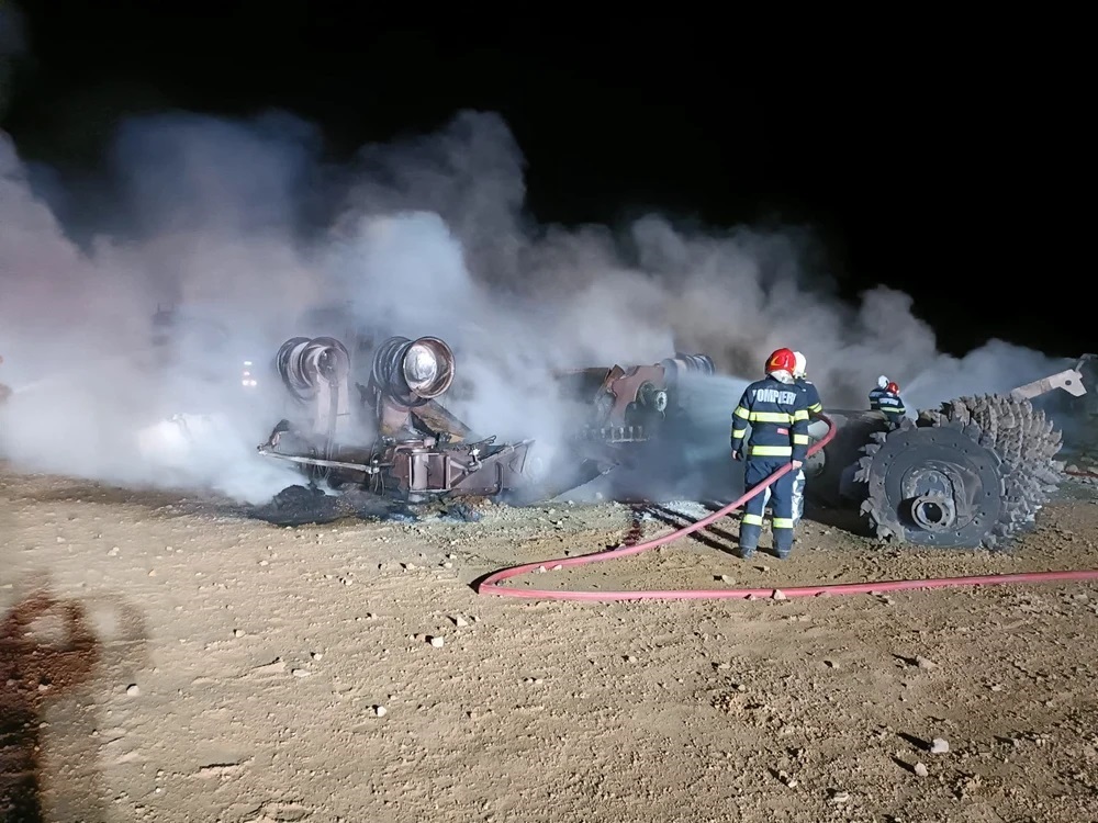 Cum arată locul unde au fost găsiți carbonizați patru muncitori, după explozia la magistrala de gaze de la Călimănești