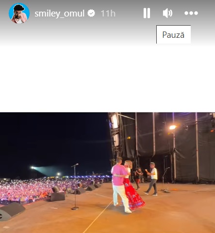 Gina Pistol, pe scena festivalului Neversea alături de Smiley. Cei doi au cântat împreună, iar la final s-au sărutat