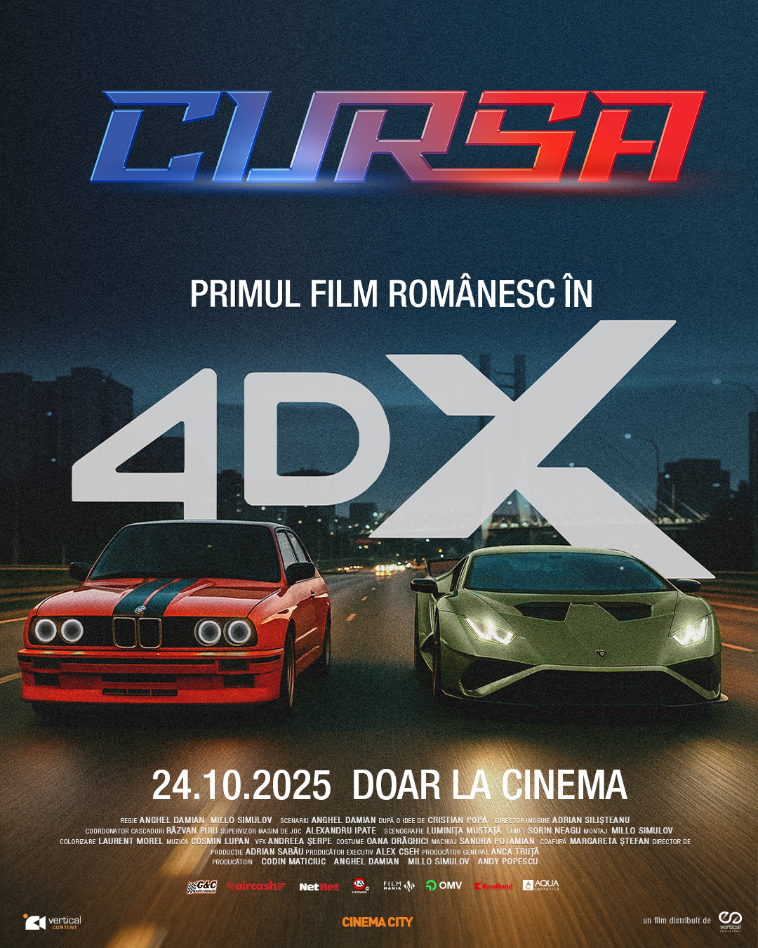 Premieră în cinematografia din țara noastră: Un film românesc se poate vedea în format 4DX. De când va rula „Cursa” în sălile de cinema