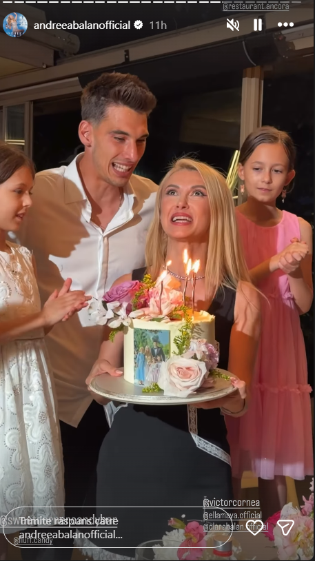 Cum a apărut Andreea Bălan la petrecerea de ziua ei. Gestul făcut de Victor Cornea, soțul artistei, în fața tuturor