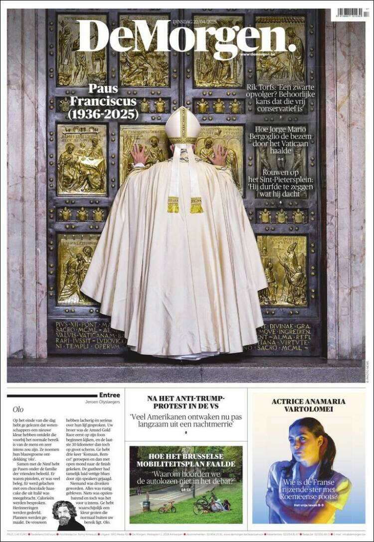 Titluri uriașe și imagini emoționante: cum au anunțat marile ziare ale lumii moartea Papei Francisc