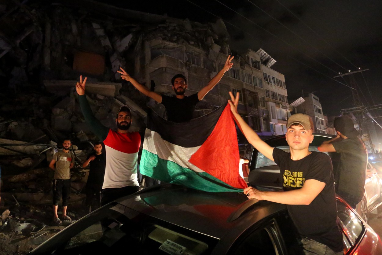 Imaginile bucuriei în Fâșia Gaza, după acordul de încetare a focului cu Israelul