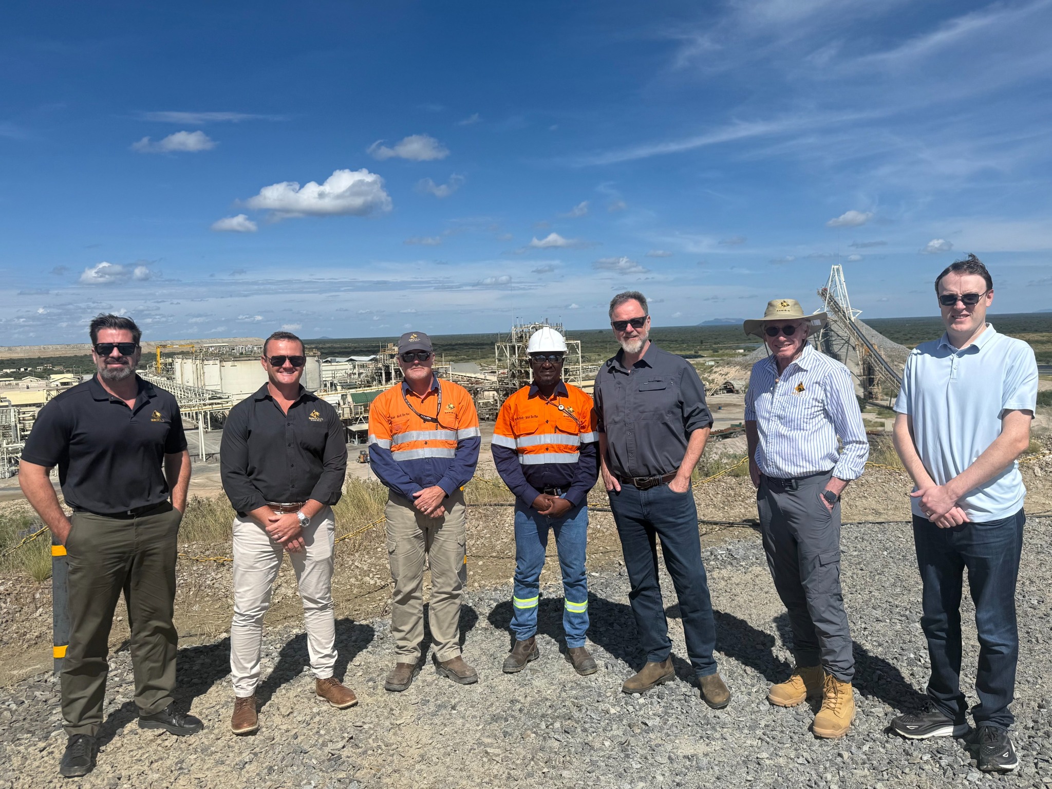 The incoming CEO and president of B2Gold Corp, Mike Cinnamond on a visit to the company's Namibia office for a familiarisation tour of the company's operations and community initiatives.