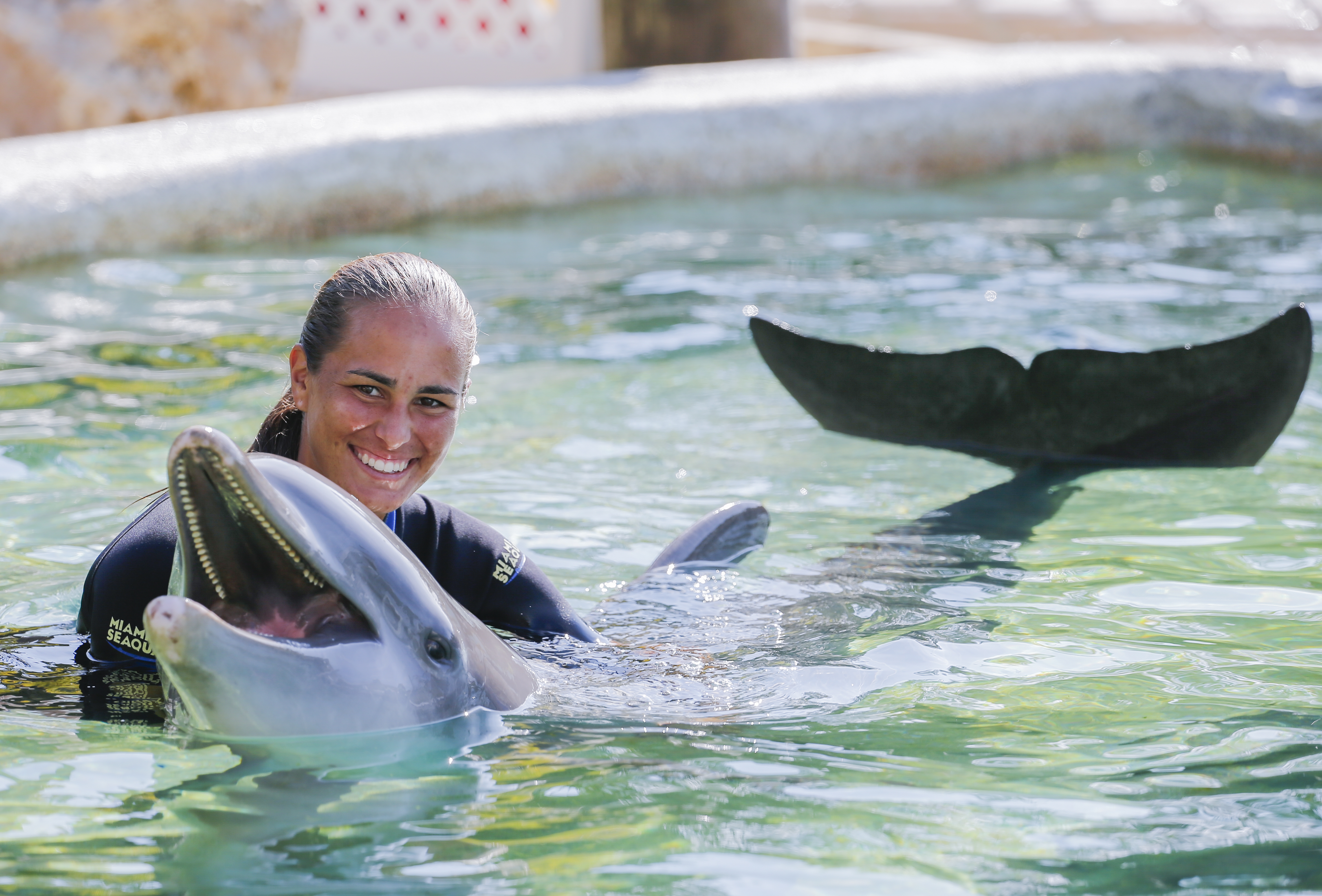 Vedetele tenisului mondial s-au zbenguit cu delfinii la Miami / FOTO & VIDEO