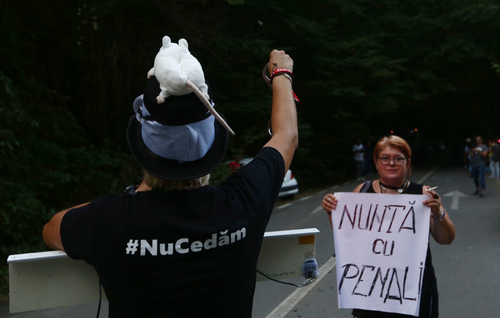 FOTO. Scandal la nunta fiului lui Liviu Dragnea, de la Palatul Snagov; Protestatarii blochează mașinile invitaților și strigă lozinci anti-PSD