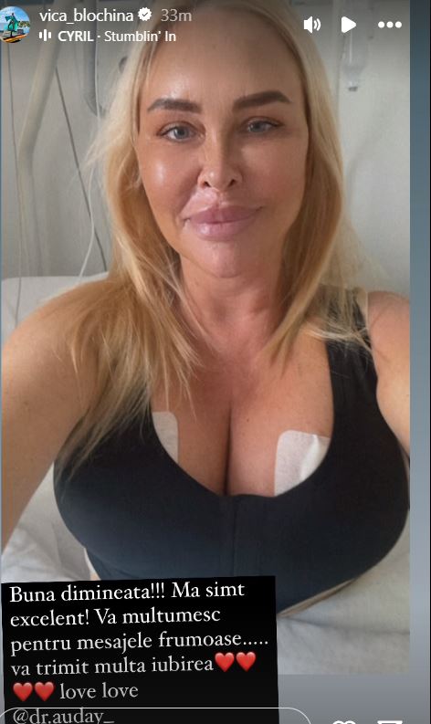 Vica Blochina, 6 ore pe masa de operație. Ce intervenții estetice și-a făcut: „Va fi nevoită să poarte un corset timp de aproximativ 8 săptămâni”