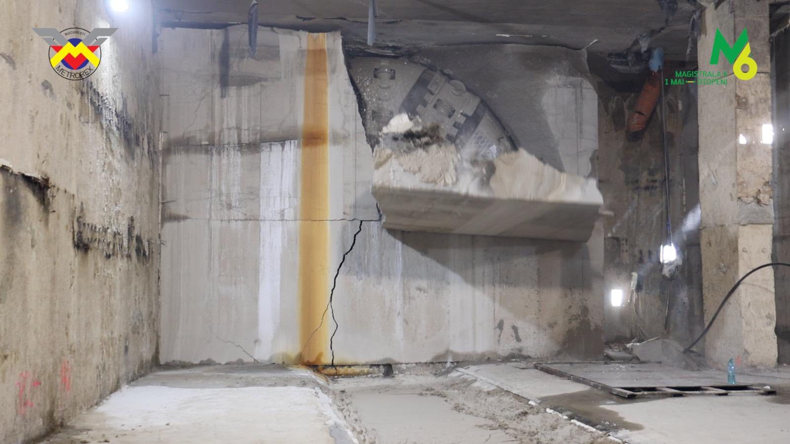 Magistrala 6 prinde contur: scutul de forare „Sfânta Maria” a ajuns la viitoarea stație de metrou Gara Băneasa