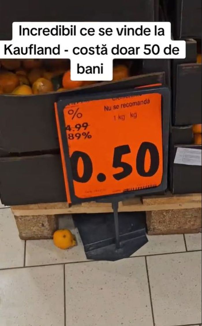 Kaufland vinde clementine cu 50 de bani kilogramul, 89% reducere: „Nu cred că poate alege cineva ceva”