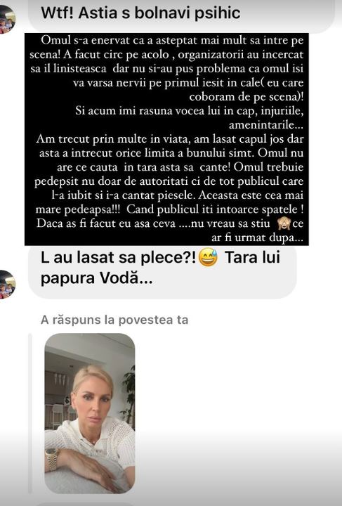 Apariția Andreei Bănică într-o rochie decoltată n-a fost pe placul fanilor. Artista a răbufnit: „Eu mă îmbrac cum îmi place mie și soțului”